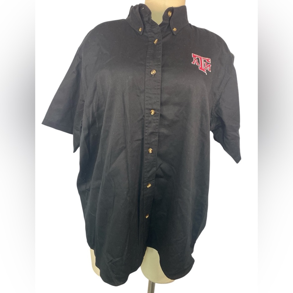 Jonathan Corey (NWT) Black Button-Up Shirt with Texas A&M Logo Women’s 2XL